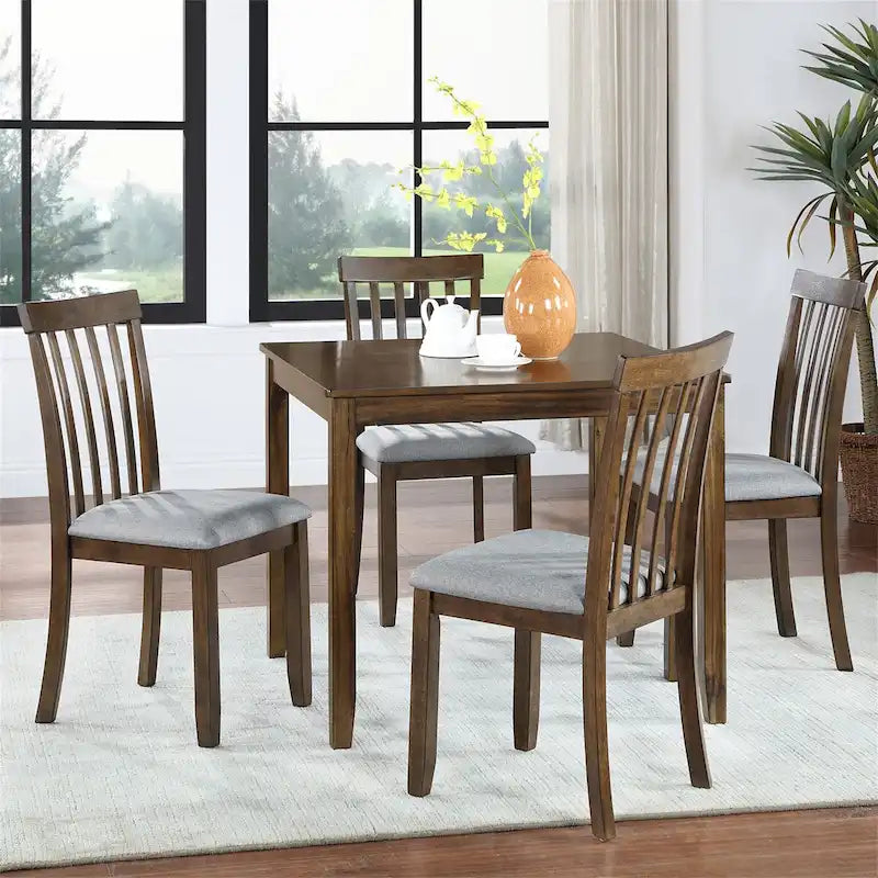 Table à manger rectangulaire en bois pour 4 personnes