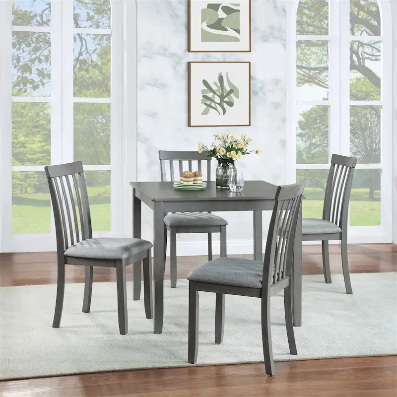 Table à manger rectangulaire en bois pour 4 personnes