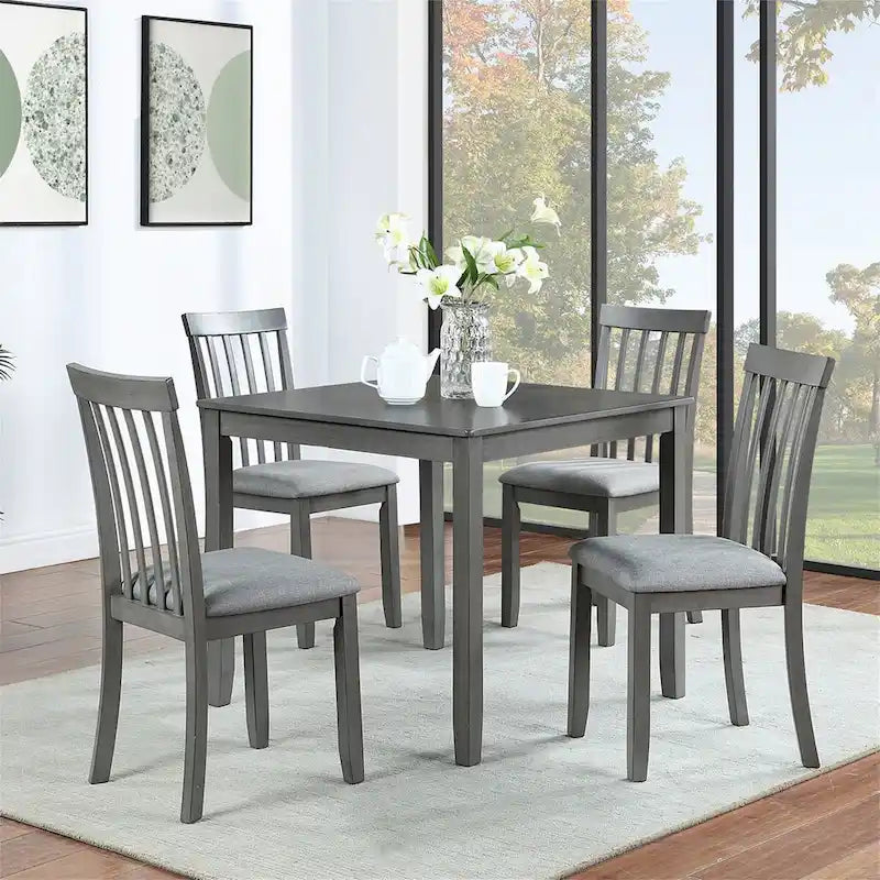 Table à manger rectangulaire en bois pour 4 personnes