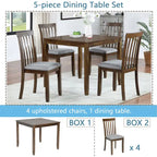 Table à manger rectangulaire en bois pour 4 personnes