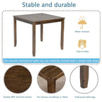Table à manger rectangulaire en bois pour 4 personnes
