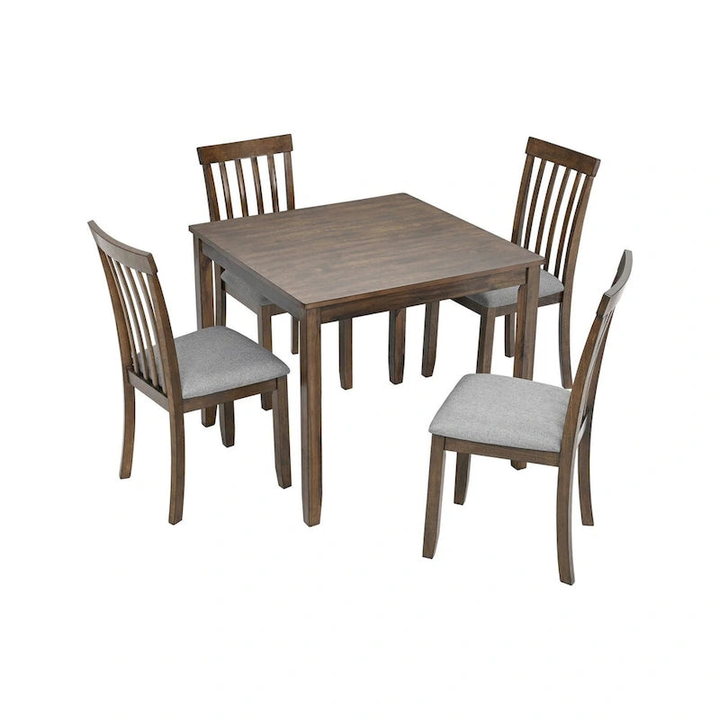 Table à manger rectangulaire en bois pour 4 personnes