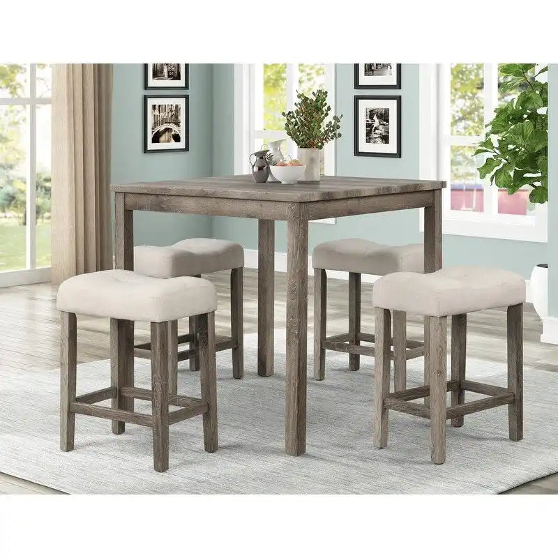 Carré 36 x 36 rustique style ferme hauteur comptoir