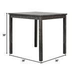 Carré 36 x 36 rustique style ferme hauteur comptoir