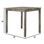 Carré 36 x 36 rustique style ferme hauteur comptoir