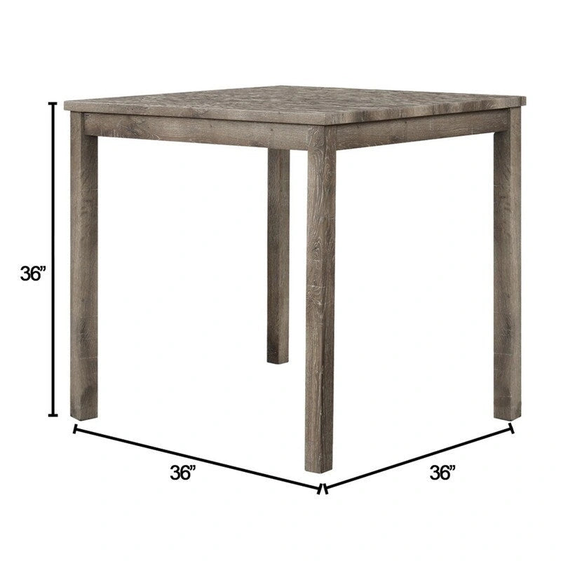 Carré 36 x 36 rustique style ferme hauteur comptoir