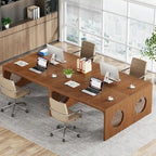 Bureau informatique de 63 pouces, bureau de direction industriel, table d'écriture rectangulaire robuste avec plateau en bois pour bureau à domicile