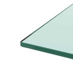 Table basse rectangulaire en noyer et verre, table basse transparente, tables d'appoint et centrales modernes pour salon, meubles de salon