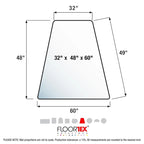 Tapis de chaise en polycarbonate d'angle pour plancher dur - 48 x 60