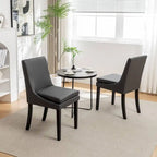 Chaises de salle à manger modernes sans accoudoirs avec rembourrage et pieds en bois massif, convenant pour la cuisine et la salle à manger