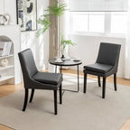 Chaises de salle à manger modernes sans accoudoirs avec rembourrage et pieds en bois massif, convenant pour la cuisine et la salle à manger
