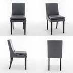 Chaises de salle à manger modernes sans accoudoirs avec rembourrage et pieds en bois massif, convenant pour la cuisine et la salle à manger
