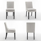 Chaises de salle à manger modernes sans accoudoirs avec rembourrage et pieds en bois massif, convenant pour la cuisine et la salle à manger