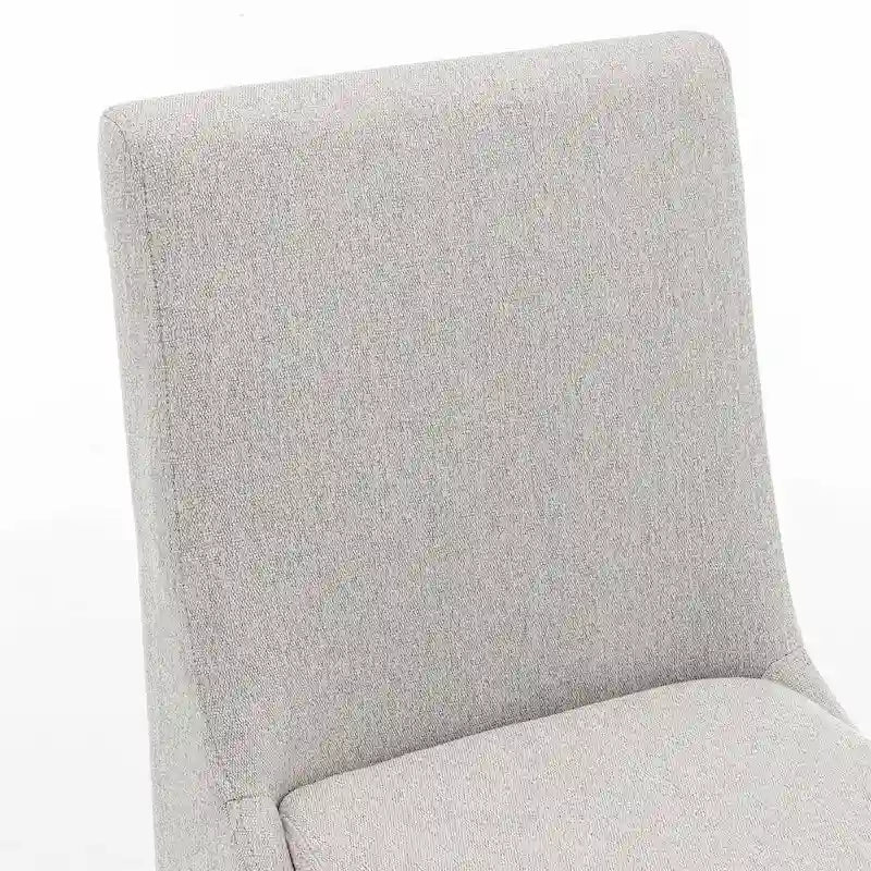 Chaises de salle à manger modernes sans accoudoirs avec rembourrage et pieds en bois massif, convenant pour la cuisine et la salle à manger