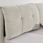 Lit plateforme Queen Size hydraulique rembourré avec rangement, tête de lit intégrée, tissu chenille, gris
