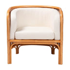 Fauteuil d'appoint en rotin clair bohème