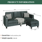 Canapé modulable convertible, Canapé d'angle en L