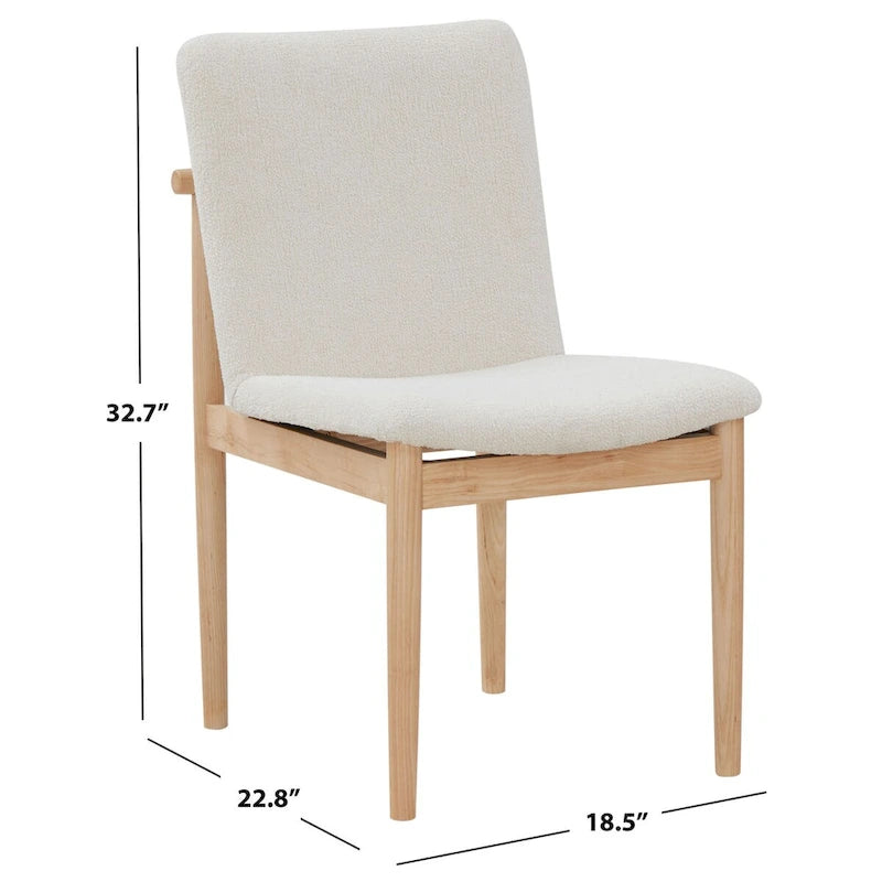 Chaise de salle à manger en bouclette de 18 po - 19 larg. x 23 prof. x 33 haut.